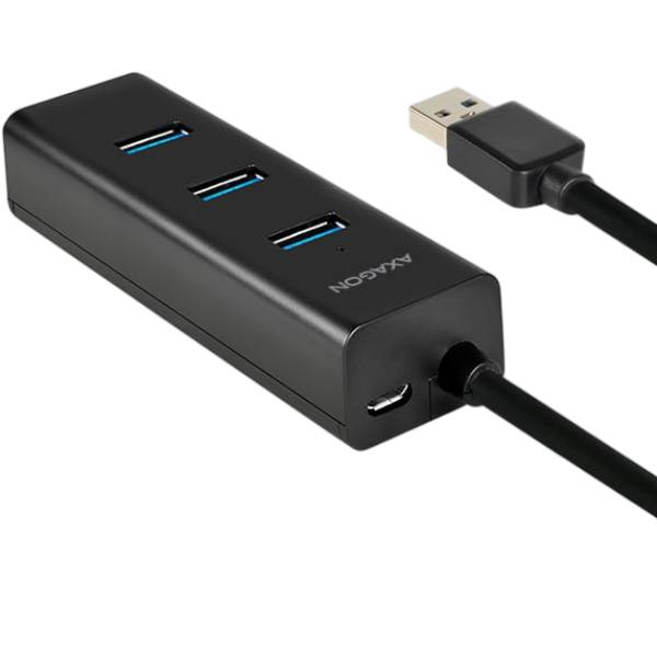 USB-хаб AXAGON USB3.0 CHARGING MicroUSB Charging Black (HUE-S2BP) Тип живлення пасивний
