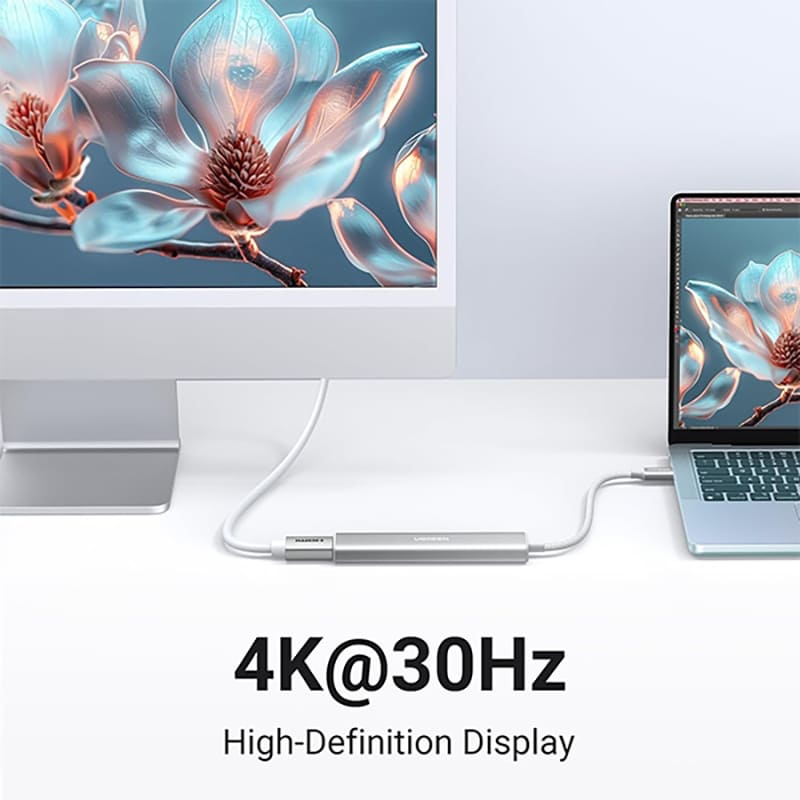 Док-станция UGREEN CM478 5-in-1 Creamy White (35580) Интерфейс подключения USB Type-C