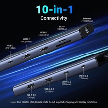 Док-станція UGREEN CM639 10-in-1 Grey (45380)