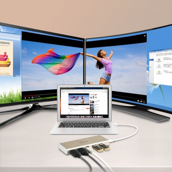 Фото Док-станция J5CREATE 6 в 1 JCD381-N Champagne Metallic