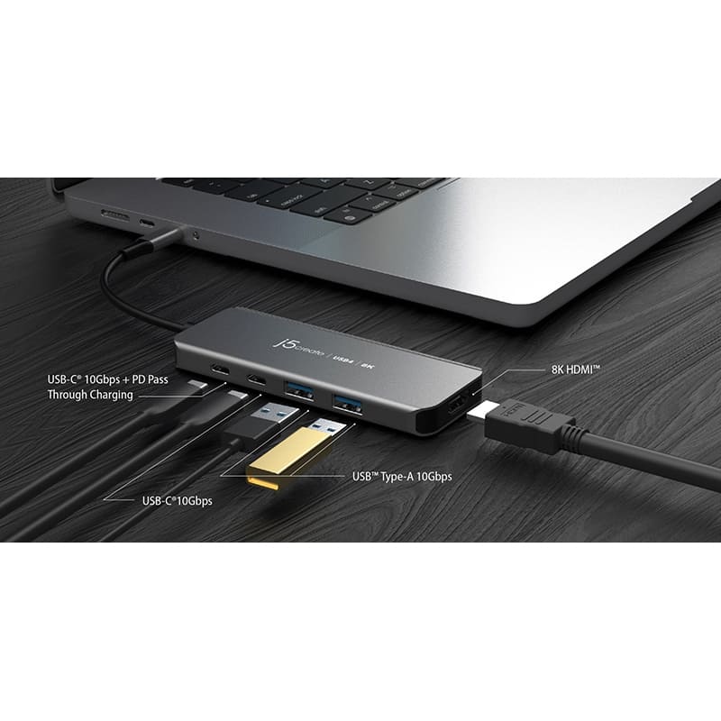 В Украине Док-станция J5CREATE 5-in-1 Space Grey (JCH453-N)