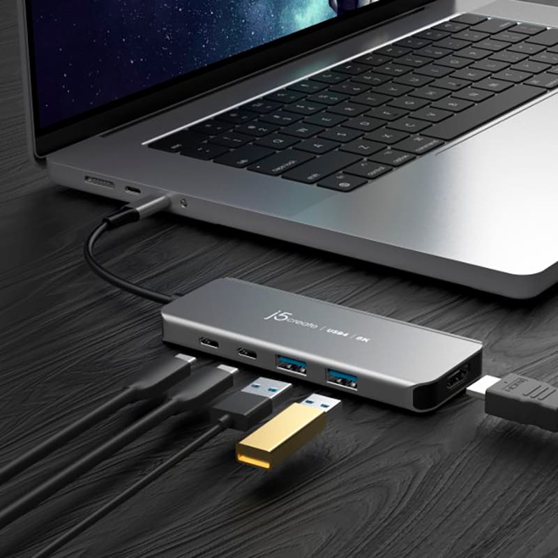 Внешний вид Док-станция J5CREATE 5-in-1 Space Grey (JCH453-N)