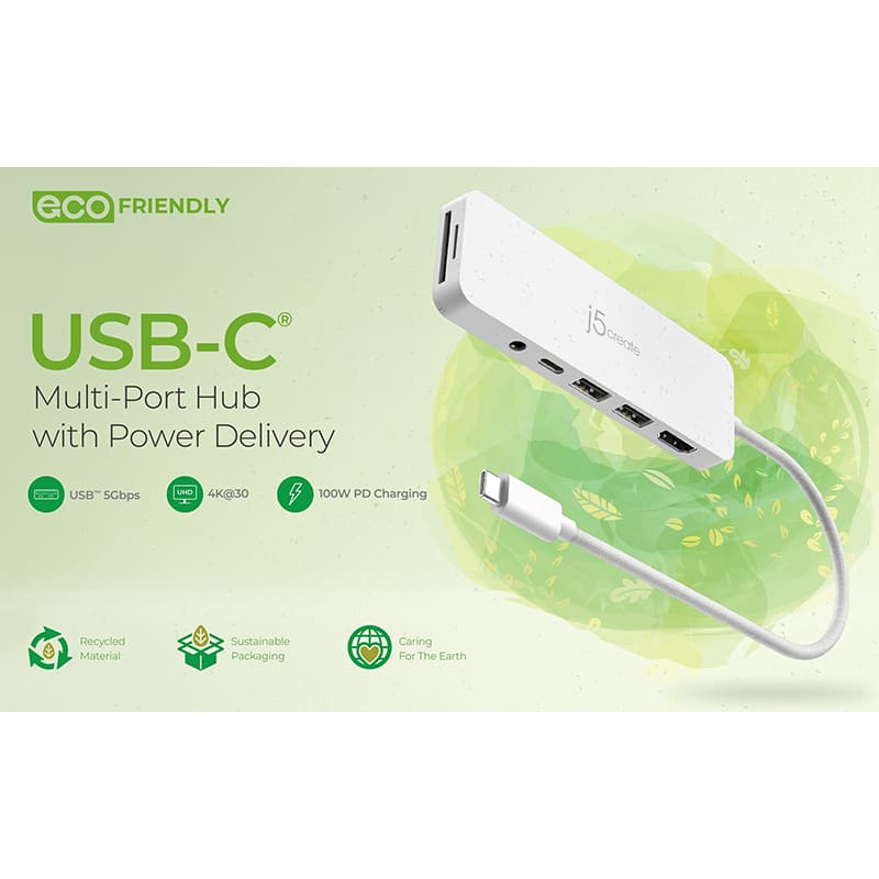 Док-станція J5CREATE 7-in-1 Earth Rose (JCD373ER-N) Додаткові роз'єми 3.5 mm Jack