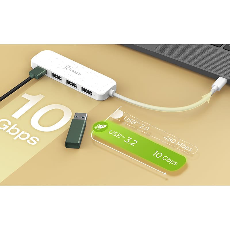 Замовити USB-хаб J5CREATE 4-in-1 Earth Rose (JCH341ER-N)