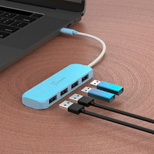 USB-хаб J5CREATE 4-in-1 Frech Cyan (JCH341EC-N)