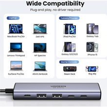 Док-станція UGREEN CM511 6-in-1 Grey (35999)