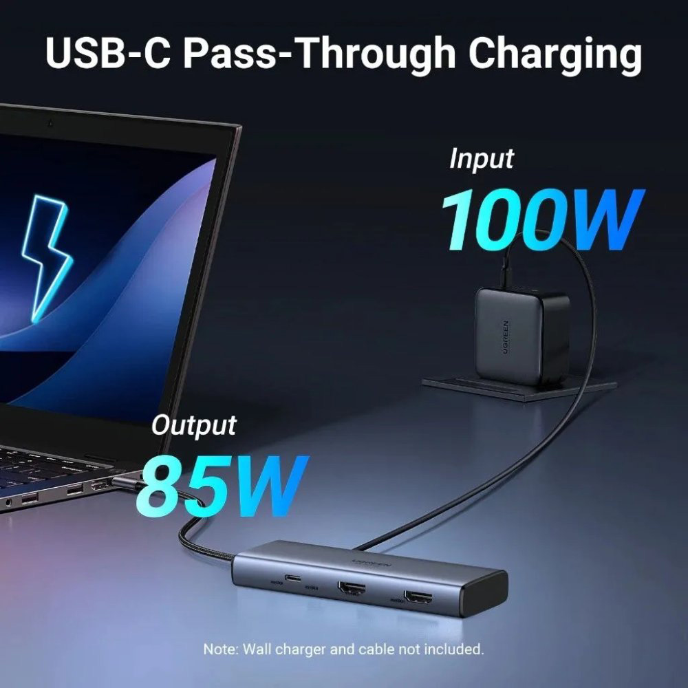Док-станція UGREEN CM498 7-in-1 Grey (45379) Тип живлення пасивний