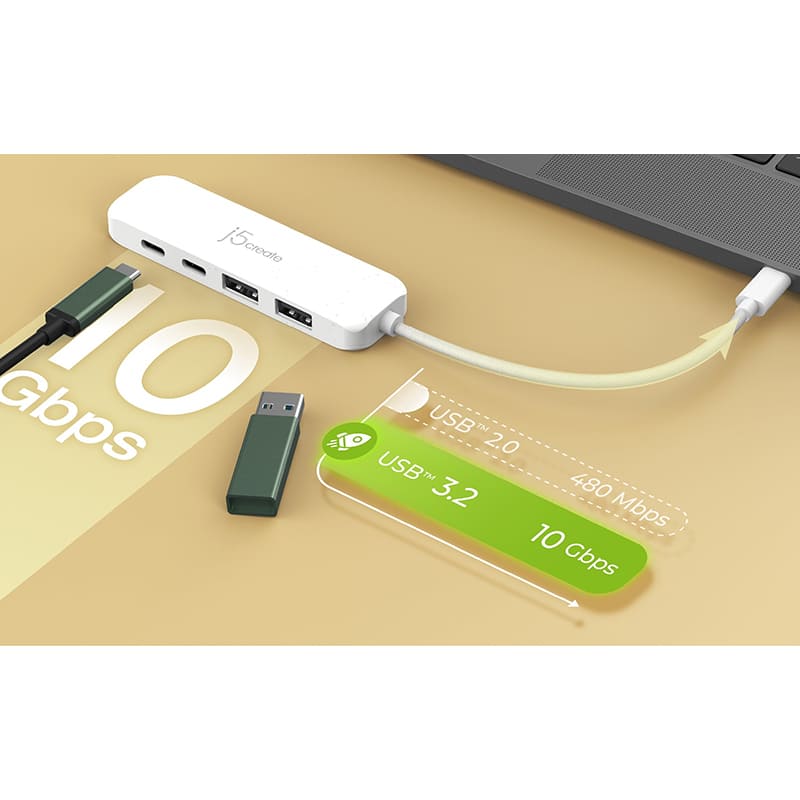 Покупка USB-хаб J5CREATE 4-in-1 Earth Rose (JCH342ER-N)