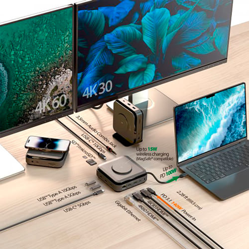 Фото Док-станція J5CREATE 12-in-1 Space Grey (JCD3199-N)