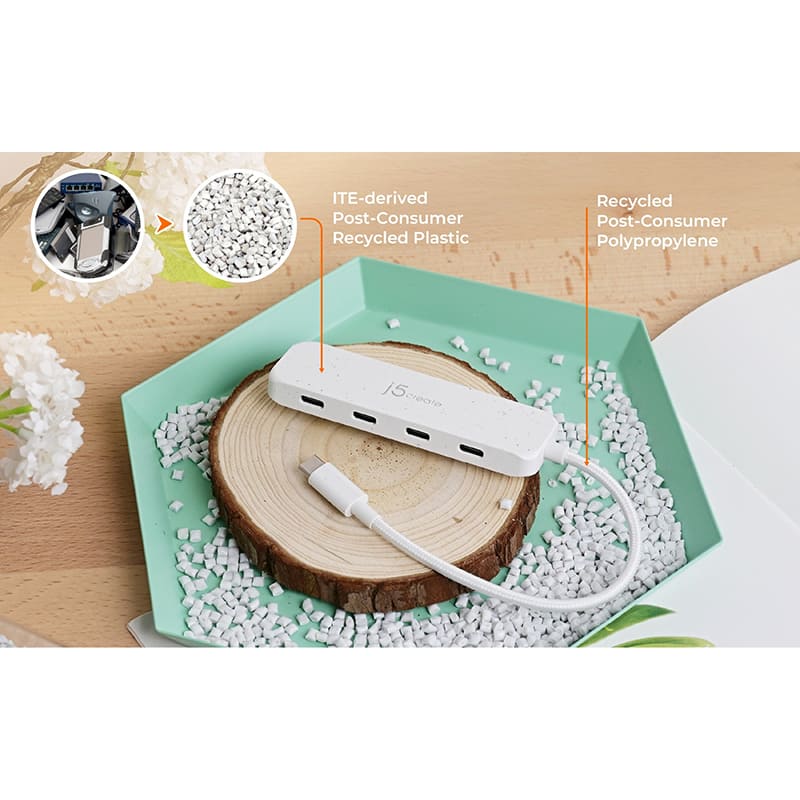 Замовити USB-хаб J5CREATE 4-in-1 Natural White (JCH345EW-N)
