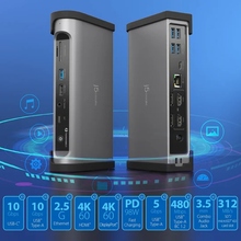 Док-станція J5CREATE JTD568-EN 15 в 1 Dark/Space Grey