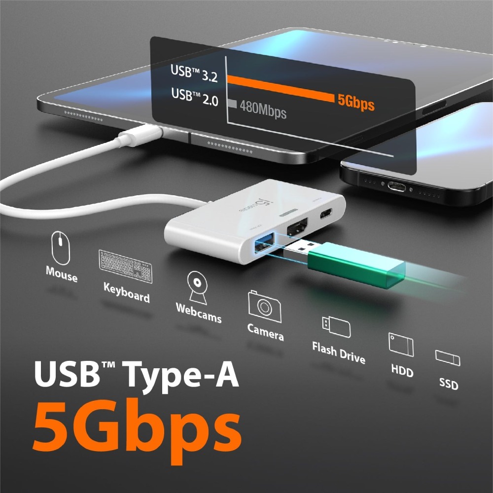 Фото Док-станція J5CREATE JCA399-N 6 в 1 White