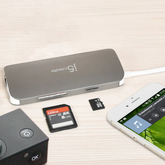 Фото Док-станція J5CREATE JCD383-N 9 до 1 Silver