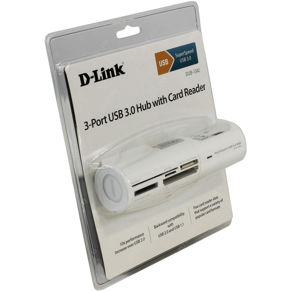 USB-хаб D-LINK DUB-1342 Интерфейс подключения USB Type-A