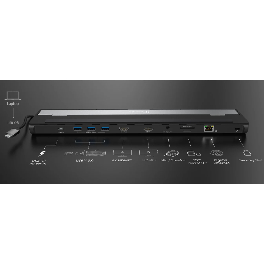 Покупка Док-станція J5CREATE JCD542-N 10 в 1 Gray/Black