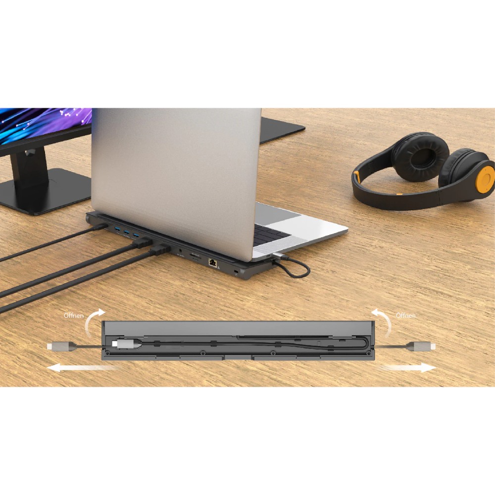 Фото 16 Док-станція J5CREATE JCD542-N 10 в 1 Gray/Black