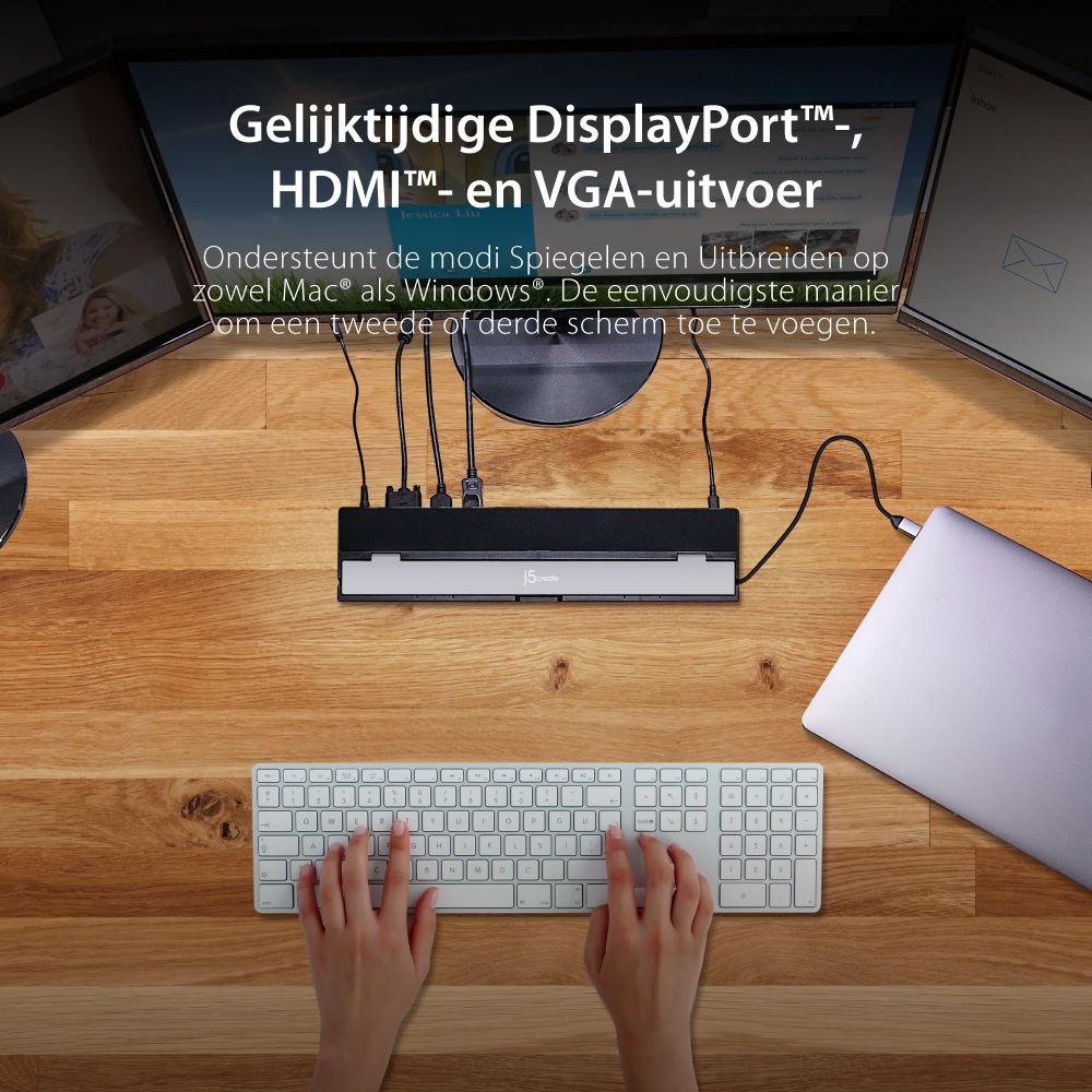 Огляд Док-станція J5CREATE JCD543P-EN 10 до 1 Silver/Black