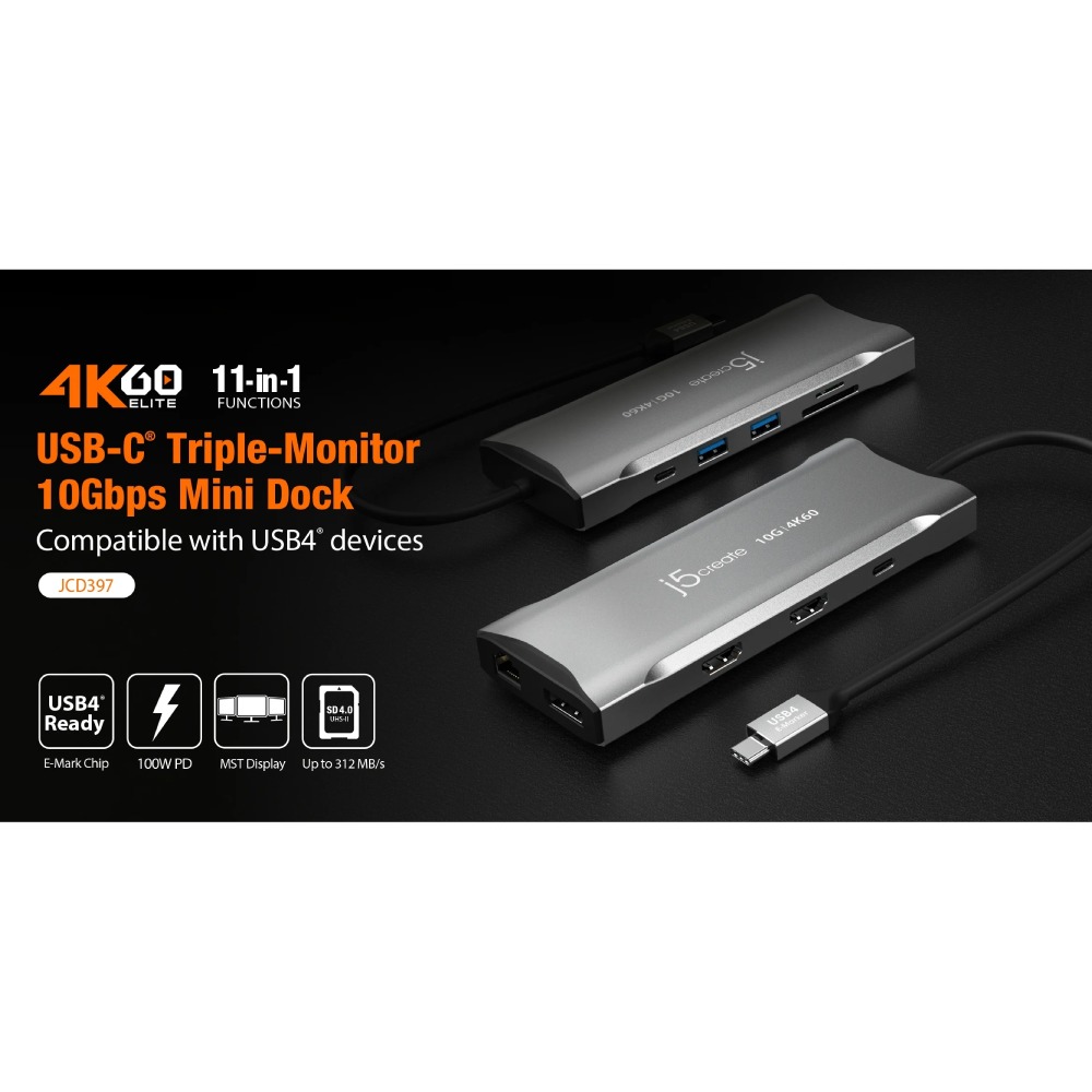 Фото Док-станція J5CREATE JCD397-N Space Grey
