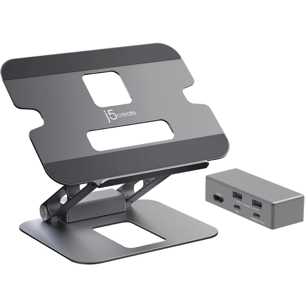 Док-станція J5CREATE JTS327-N 6 в 1 + підставка Space Gray Тип док-станція