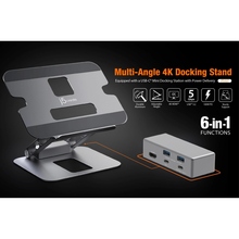 Док-станція J5CREATE JTS327-N 6 в 1 + підставка Space Gray