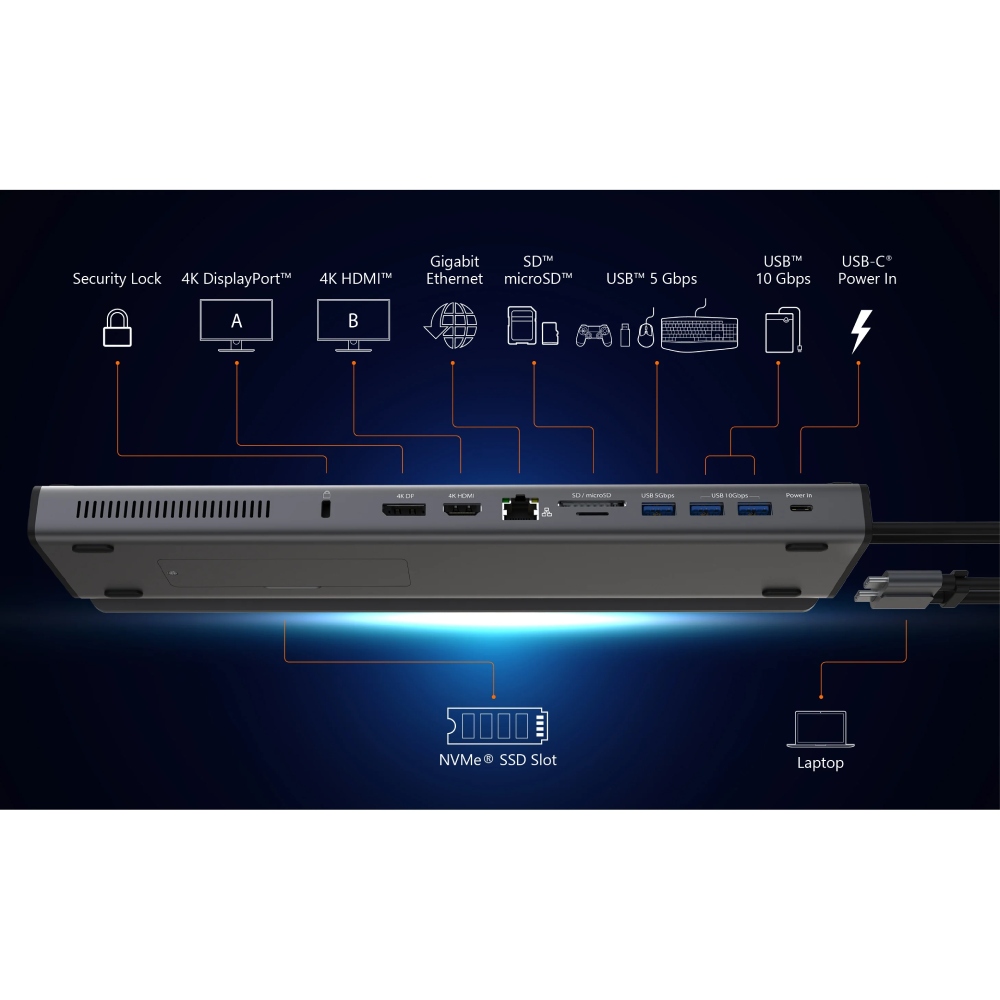 В інтернет магазині Док-станція J5CREATE JCD552-N 12 в 1 Space Grey/Black