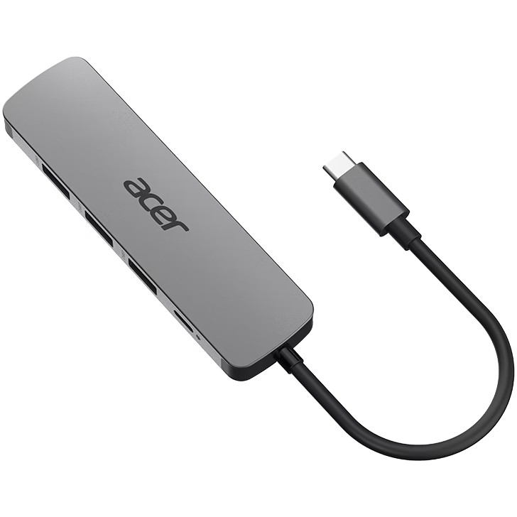 USB-хаб ACER 5in1 0.15 м Gray (HP.DSCAB.021)
