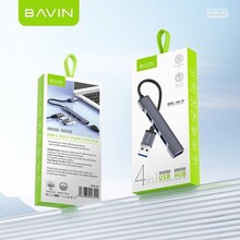 USB-хаб BAVIN HUB-20 USB-A/1xUSB 3.0/3xUSB 2.0 Gray (HUB-20 GY)
