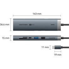 Док-станція VENTION 9-in-1 (TGVHB)