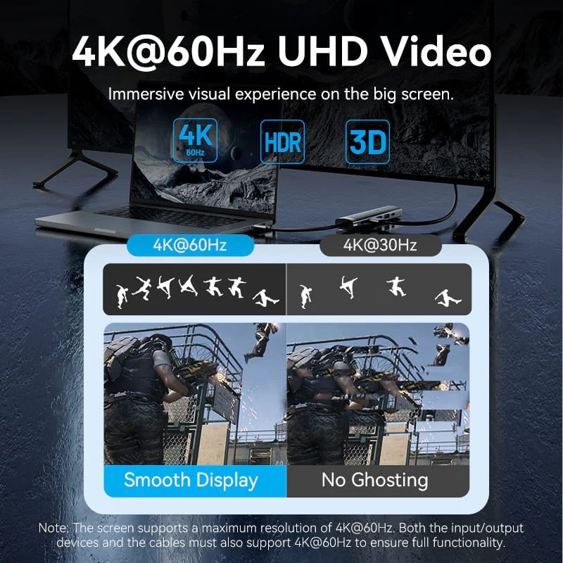 Док-станция VENTION 6-in-1 Gray (TGNHB) Тип питания пассивный