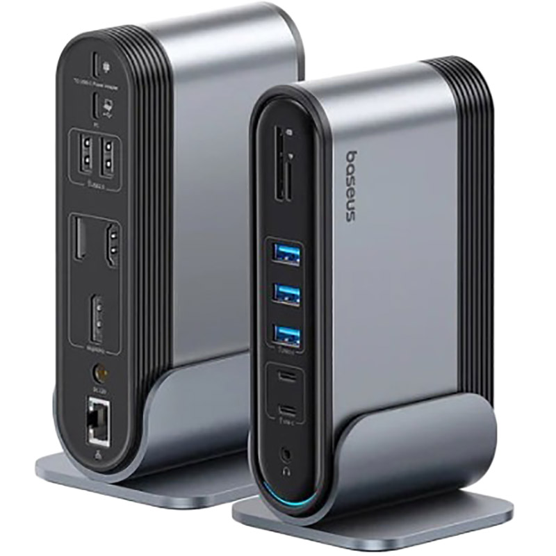 USB-хаб BASEUS UnionJoy 17-Port Triple-Display Docking Station Space Grey (B00532304811-00) Інтерфейс підключення USB Type-C