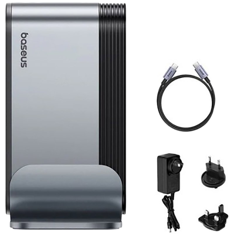 Зовнішній вигляд USB-хаб BASEUS UnionJoy 17-Port Triple-Display Docking Station Space Grey (B00532304811-00)