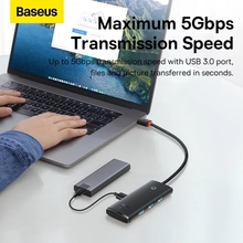 USB-хаб BASEUS Lite Series 25 см Black (WKQX030301)