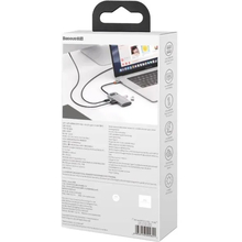 Док-станция BASEUS Metal Gleam Series 4 in 1 15 см Gray (WKWG070113)