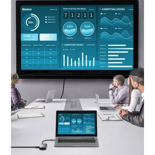 В интернет магазине Док-станция BASEUS Metal Gleam Series 4 in 1 15 см Gray (WKWG070113)