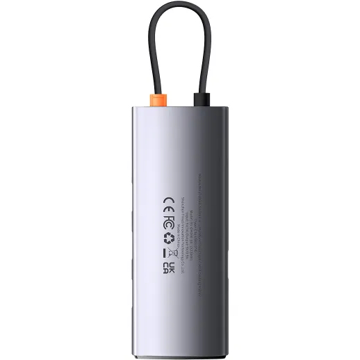 USB-хаб BASEUS Metal Gleam Series 15 см Gray (WKWG070013) Количество разъемов USB Type-C 1