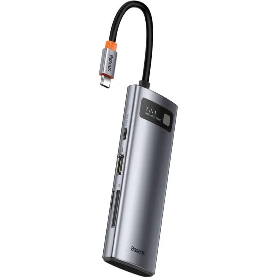 Док-станция BASEUS Metal Gleam Series 7 in 1 Gray (WKWG020113) Интерфейс подключения USB Type-C