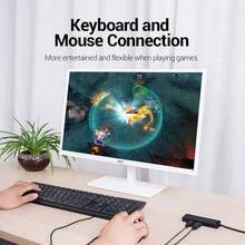 USB-хаб VENTION 4xUSB 2.0 15см Black (CHMBB)