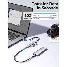 USB-хаб VENTION 1xUSB 3.0/3xUSB 2.0 15см Grey (CKOHB)