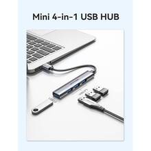 USB-хаб VENTION 1xUSB 3.0/3xUSB 2.0 15см Grey (CKOHB)