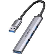 USB-хаб VENTION 1xUSB 3.0/3xUSB 2.0 15см Grey (CKOHB)