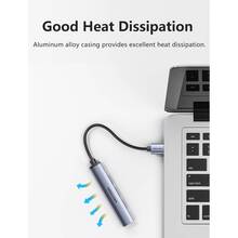 USB-хаб VENTION 1xUSB 3.0/3xUSB 2.0 15см Grey (CKOHB)