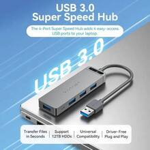USB-хаб VENTION 4xUSB-A 3.0 5Gbps Black (CHLBB-SCB)