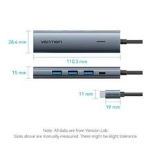 USB-хаб VENTION 4xUSB 3.0/1xUSB-C 5Gbps Black (TGZHB)