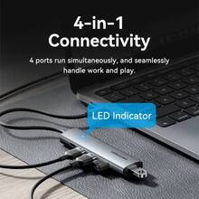 USB-хаб VENTION 4xUSB 3.0/1xUSB-C 5Gbps Black (TGZHB)