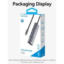 USB-хаб VENTION 4xUSB 3.0/1xUSB-C 5Gbps Black (TGZHB)