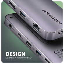 Док-станція AXAGON HMC-12GM2 USB-C GEN2COMBO 12 в 1 Grey
