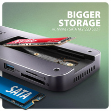 Док-станція AXAGON HMC-12GM2 USB-C GEN2COMBO 12 в 1 Grey