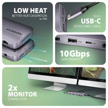 Док-станція AXAGON HMC-12GM2 USB-C GEN2COMBO 12 в 1 Grey