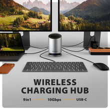 Док-станция AXAGON USB-C 9 IN 1 WRL 0.6M Grey (HMC-WL9)