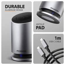 Док-станция AXAGON USB-C 9 IN 1 WRL 0.6M Grey (HMC-WL9)